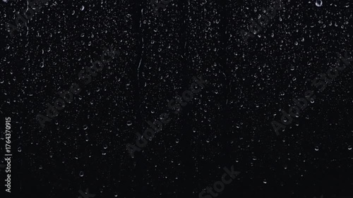 rain drops on black background