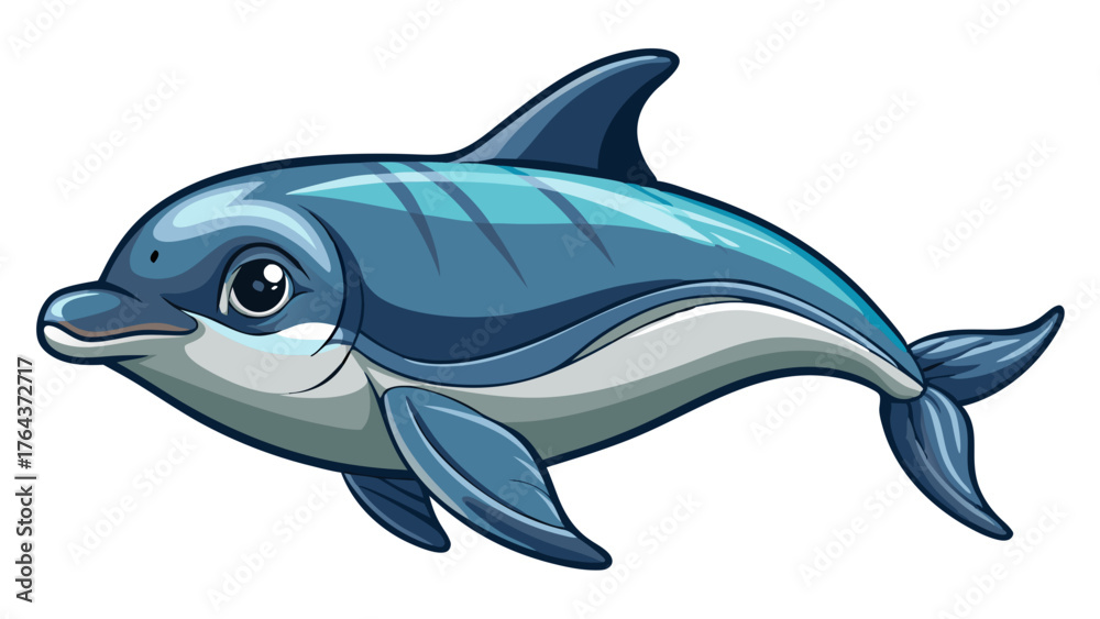 Obraz premium dolphin isolated on white background