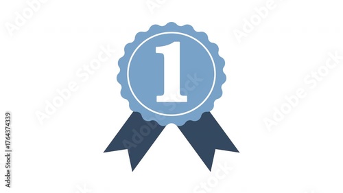 Success line icon motion graphic animation achievement