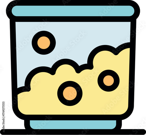 Chemical reaction creating bubbles and foam in a laboratory beaker, ideal for science and research concepts