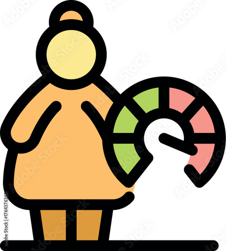 Elderly woman monitoring cholesterol levels, emphasizing the importance of health checks in old age