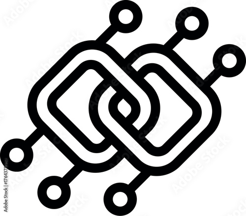 Interconnected blocks forming a secure chain, symbolizing blockchain technology and its decentralized nature