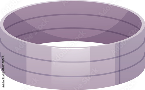 Round metal baking dish without a hole, culinary ring, kitchen utensil.