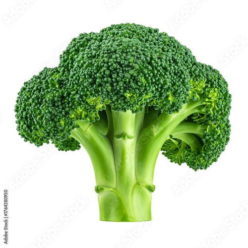Broccoli: A close-up shot of a vibrant broccoli floret, showcasing its lush green color and intricate texture. Capturing the essence of healthy eating.