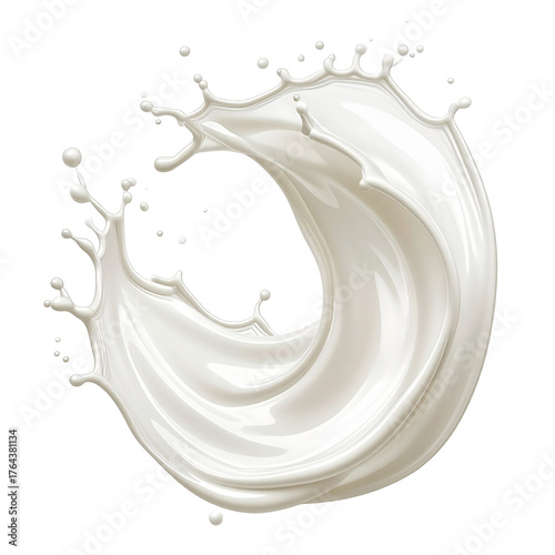 Elegant Dairy Swirl: Capture the purity and fluidity of fresh dairy with this captivating swirl, showcasing a dance of texture and form.