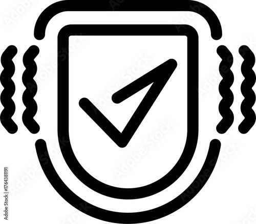 Secure connection icon ensuring data protection, privacy, and access control, ideal for cybersecurity and network security concepts