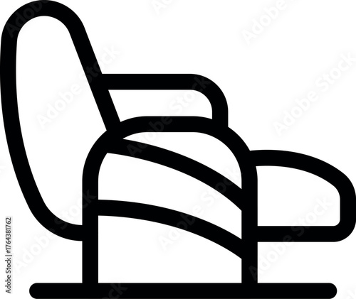 Reclining airplane seat provides comfort and relaxation during long flights