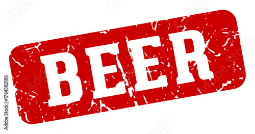 beer rectangular sign. beer stamp