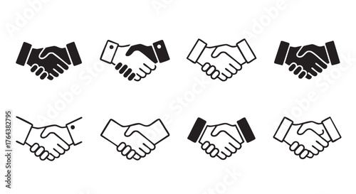 Handshake vector illustration for business partnership and successful negotiations concept