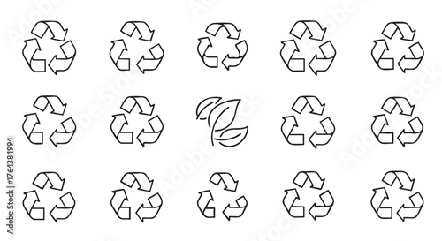 Seamless pattern background with recycle symbol promoting environmental sustainability efforts