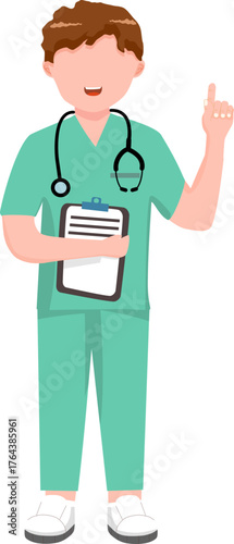 a male nurse with stethoscope