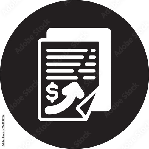 Income statement glyph icon
