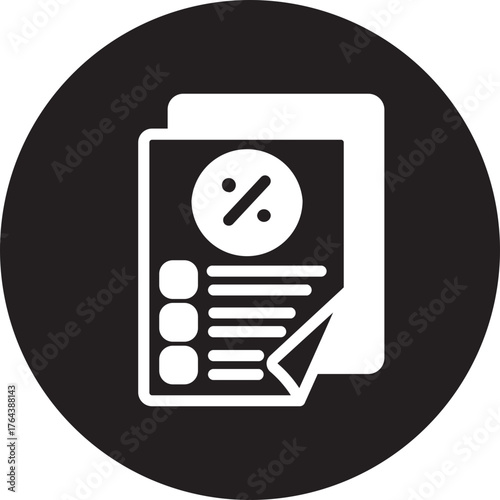 Tax strategy glyph icon