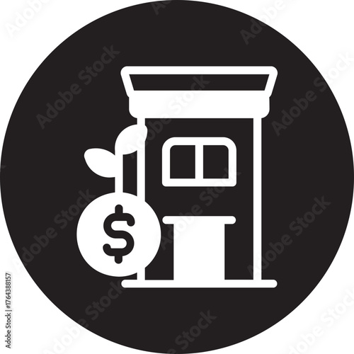 Asset allocation glyph icon