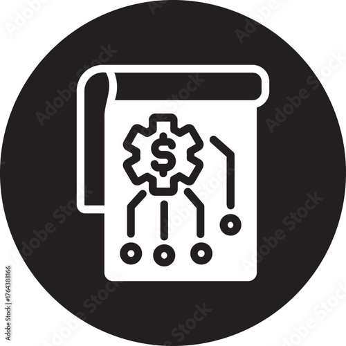 Budget planning glyph icon