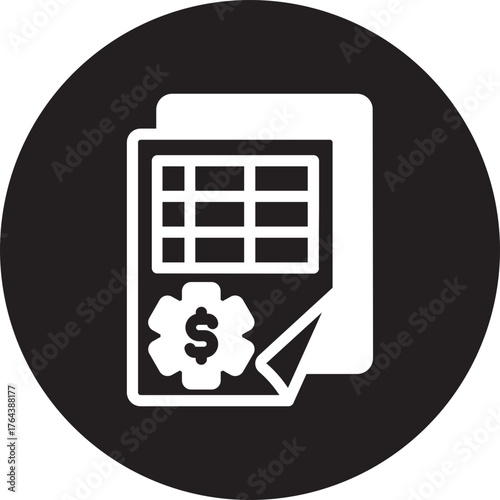 balance sheet glyph icon
