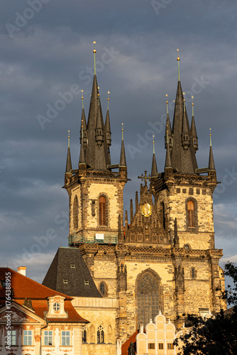 Wallpaper Mural Cathedral on Astronomical Square in Prague. Prague, Czech Republic. Torontodigital.ca