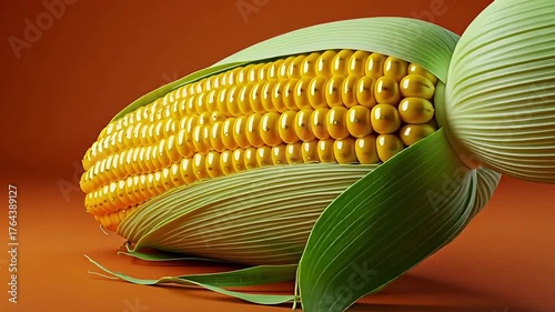 Fresh corn on the cob kernels close up macro shot food agriculture healthy eating vegetable farm maize 100