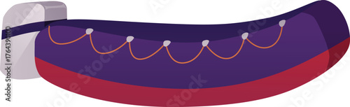 Rubber powerboat or motorboat flat vector icon, cartoon travel small ship, vessel, fishing boat water transport