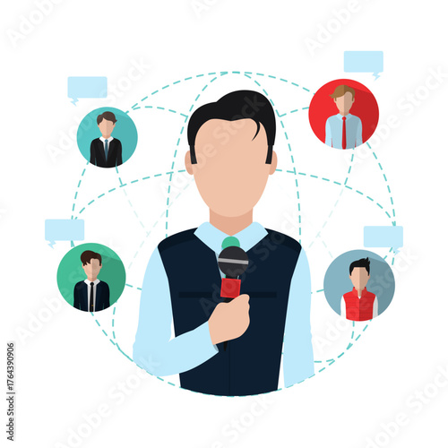 Broadcaster Connecting with People