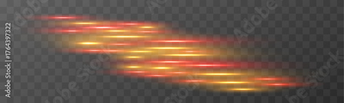 High-speed red light lines with glow and directional motion on a dark gradient. Designed for automotive ads, racing posters, or digital energy effects. Vector background included.