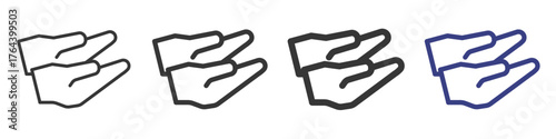 Pray Icon Vectors Set Illustration with Outline Style Variation
