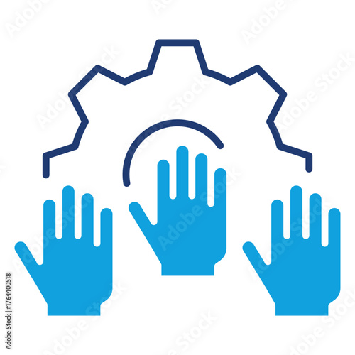 Participation Flat Blue Icon