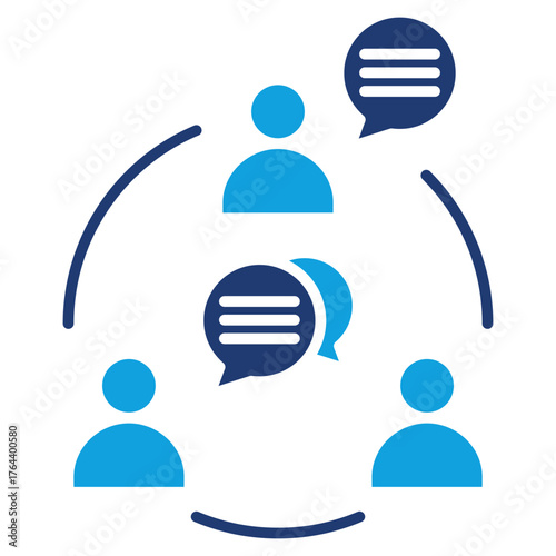 Communication Flat Blue Icon