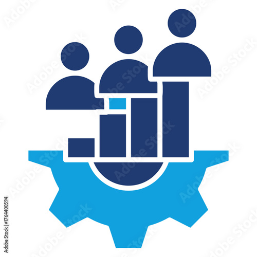 Growth Flat Blue Icon