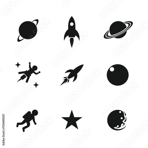 Space & Astronomy Silhouette Bundle.