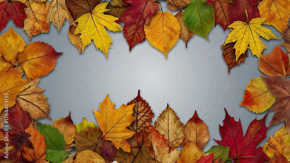 Fototapeta premium High-Definition Full-Frame Texture of Rich Assorted Autumn Maple Leaves