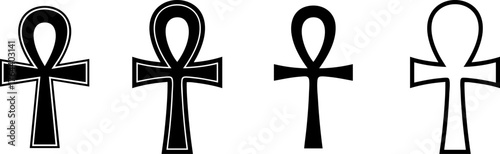 black silhouette of a black and white ribbon