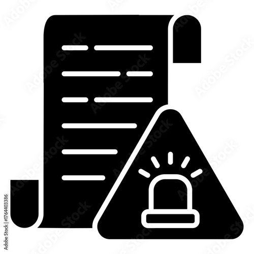 Incident Report Glyph Icon