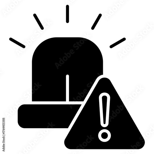 Emergency Alert Glyph Icon