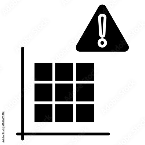 Risk Matrix Glyph Icon