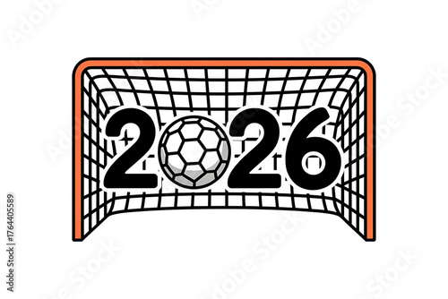 Soccer goalpost displaying 