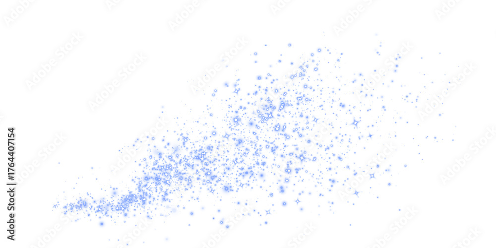 Fototapeta premium Png Blue Glitter Sparkle Dust Overlay PNG on transparent background