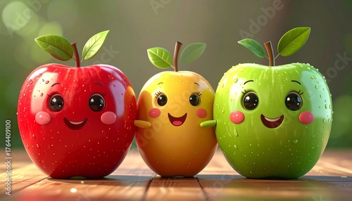 Jabłuszka jako figurki dla dzieci do zabawy