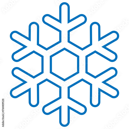 Snowflake icon vector. Winter illustration sign. Cold illustration symbol. Christmas logo or web icon.