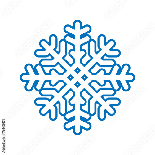 Snowflake icon vector. Winter illustration sign. Cold illustration symbol. Christmas logo or web icon.