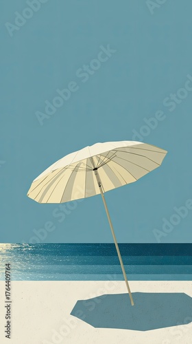 Wallpaper Mural Beach umbrella on sunny day Torontodigital.ca