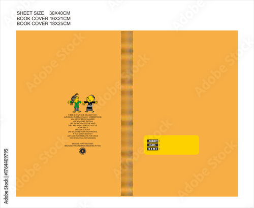 Versatile and modern minimalist book cover design template focused on education and motivation themes33. This design is suitable for textbooks, school books, journals, planners, 30x40cm size