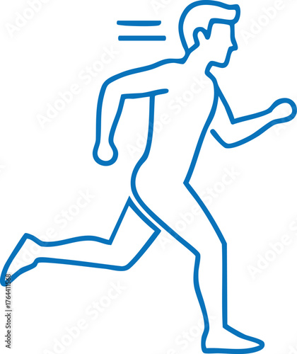 Person running exercise fitness icon