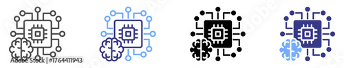 rational agent icon set multiple style