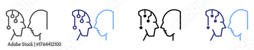 turing test icon set multiple style