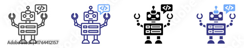 software agents icon set multiple style