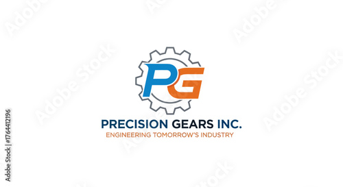 Precision Gears Inc. logo with PG initials inside a gear.
