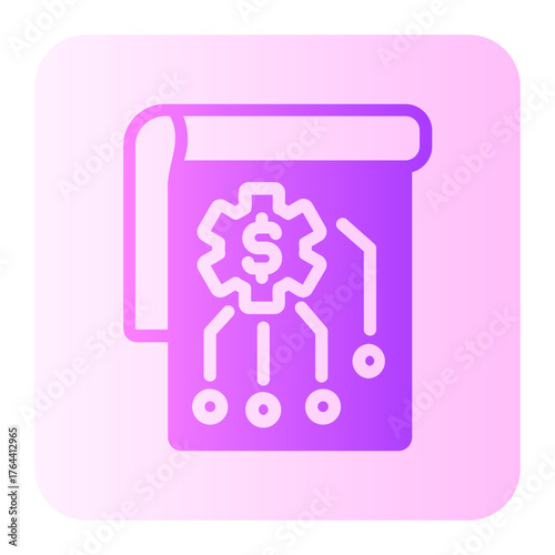 Budget planning gradient icon