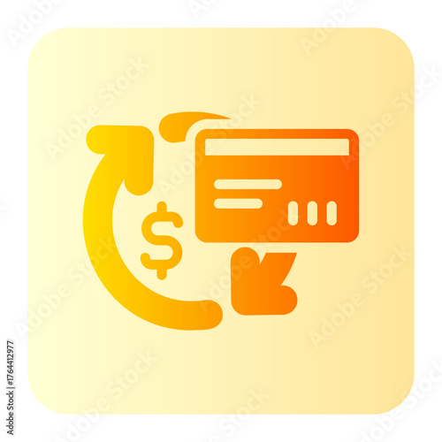 Financial consolidation gradient icon