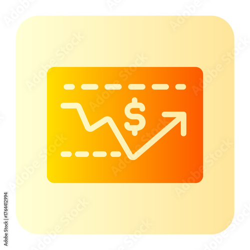 Financial index gradient icon